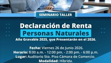 Photo of Cámara de Comercio de Montería realizará seminario sobre declaración de renta para personas naturales