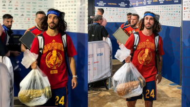 Photo of Cucurella llevó la Copa del Mundo en una bolsa de basura y se hizo viral